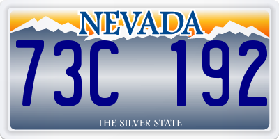NV license plate 73C192