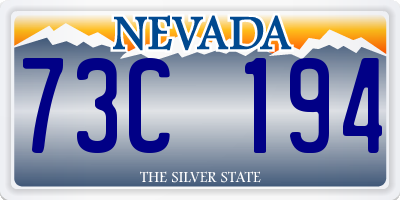 NV license plate 73C194