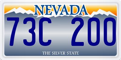 NV license plate 73C200