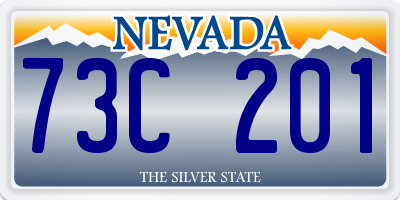 NV license plate 73C201