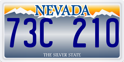 NV license plate 73C210