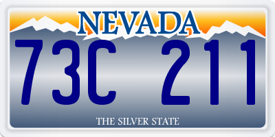 NV license plate 73C211