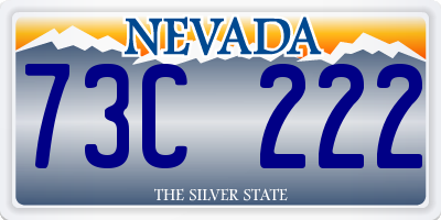 NV license plate 73C222
