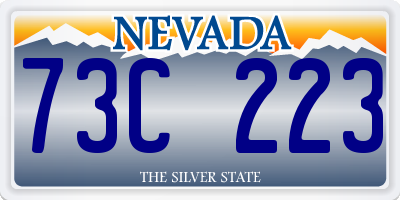 NV license plate 73C223