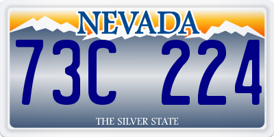 NV license plate 73C224