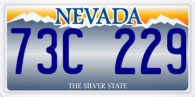 NV license plate 73C229