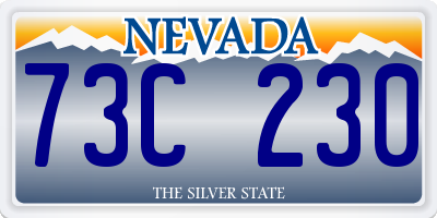 NV license plate 73C230