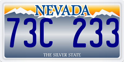 NV license plate 73C233