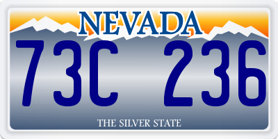 NV license plate 73C236