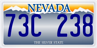 NV license plate 73C238
