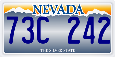 NV license plate 73C242