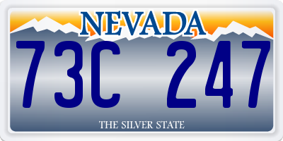 NV license plate 73C247