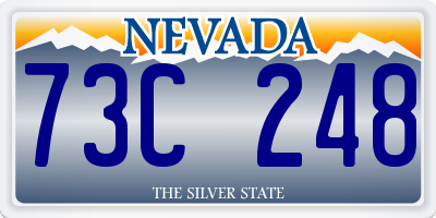 NV license plate 73C248