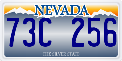 NV license plate 73C256