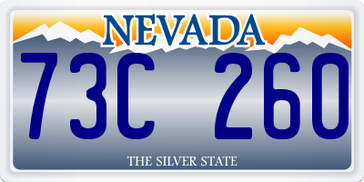 NV license plate 73C260
