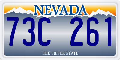 NV license plate 73C261