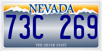 NV license plate 73C269