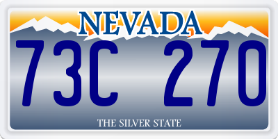 NV license plate 73C270