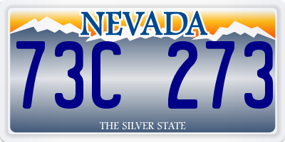 NV license plate 73C273
