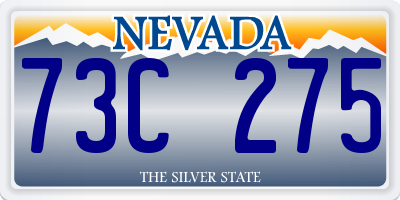 NV license plate 73C275