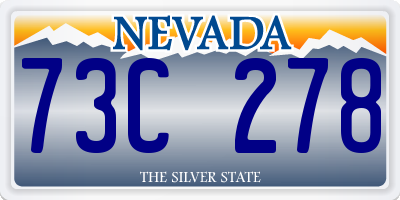 NV license plate 73C278
