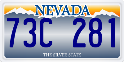 NV license plate 73C281