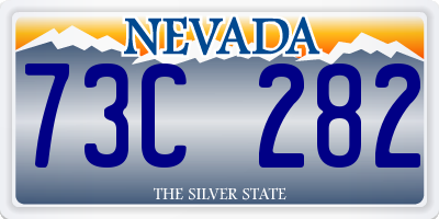NV license plate 73C282