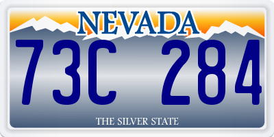 NV license plate 73C284