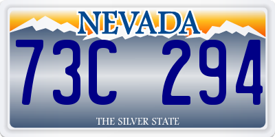 NV license plate 73C294