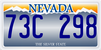 NV license plate 73C298
