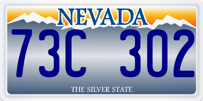 NV license plate 73C302