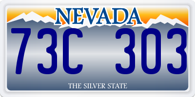 NV license plate 73C303