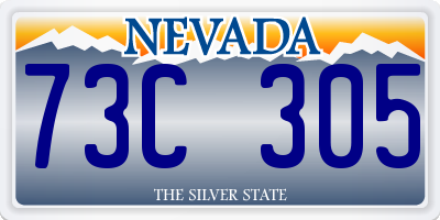 NV license plate 73C305