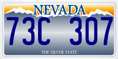 NV license plate 73C307