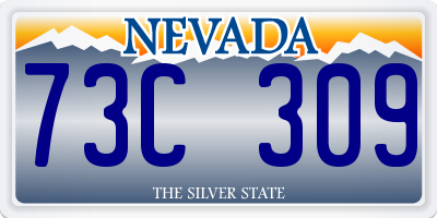NV license plate 73C309
