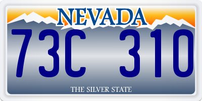 NV license plate 73C310
