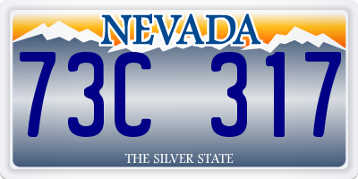 NV license plate 73C317
