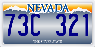 NV license plate 73C321