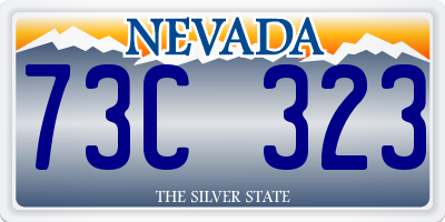 NV license plate 73C323