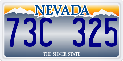 NV license plate 73C325