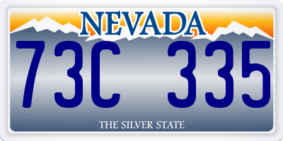 NV license plate 73C335