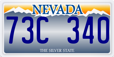 NV license plate 73C340