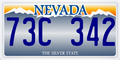 NV license plate 73C342
