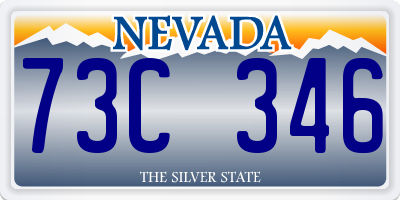 NV license plate 73C346