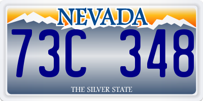 NV license plate 73C348