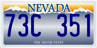 NV license plate 73C351