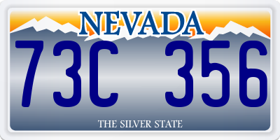 NV license plate 73C356