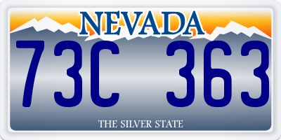 NV license plate 73C363