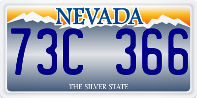 NV license plate 73C366