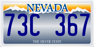 NV license plate 73C367